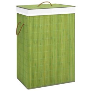 VidaXL Bamboo Laundry Basket Green 72 L