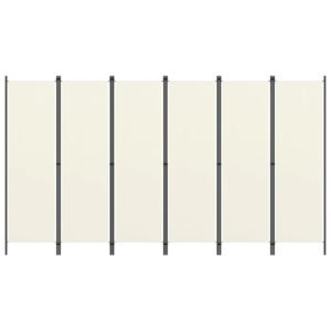 VidaXL 6-Panel Room Divider Cream White 300x180 cm