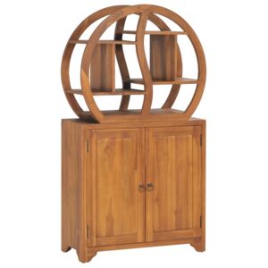 VidaXL Cabinet with Yin Yang Shelf 70x30x130 cm Solid Teak Wood