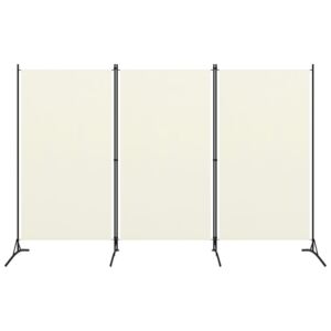 VidaXL 3-Panel Room Divider Cream White 260x180 cm
