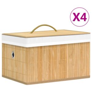 VidaXL Bamboo Storage Boxes 4 pcs