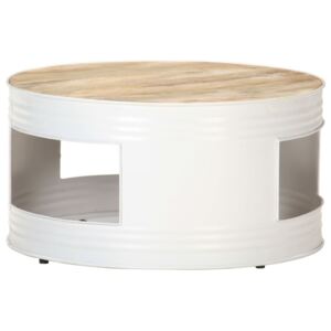 VidaXL Coffee Table White 68x68x36 cm Solid Mango Wood