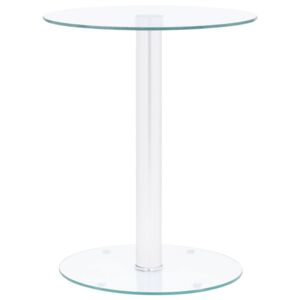 VidaXL Coffee Table Transparent 40 cm Tempered Glass