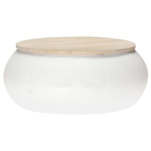 VidaXL Coffee Table White 68x68x30 cm Solid Mango Wood