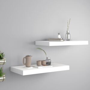 VidaXL Floating Wall Shelves 2 pcs White 50x23x3.8 cm MDF