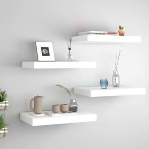 VidaXL Floating Wall Shelves 4 pcs White 40x23x3.8 cm MDF