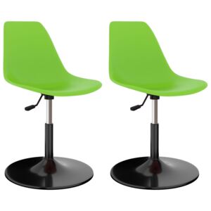 VidaXL Swivel Dining Chairs 2 pcs Green PP