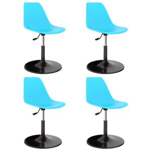 VidaXL Swivel Dining Chairs 4 pcs Blue PP