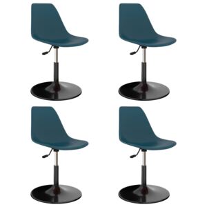 VidaXL Swivel Dining Chairs 4 pcs Turquoise PP
