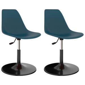 VidaXL Swivel Dining Chairs 2 pcs Turquoise PP