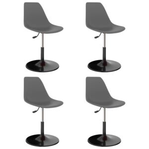 VidaXL Swivel Dining Chairs 4 pcs Light Grey PP