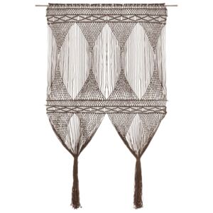 VidaXL Macrame Curtain Taupe 140x240 cm Cotton
