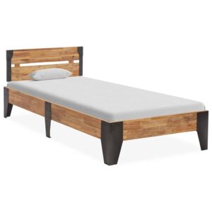 VidaXL Bed Frame Solid Acacia Wood with Brushed Finish 90x200 cm