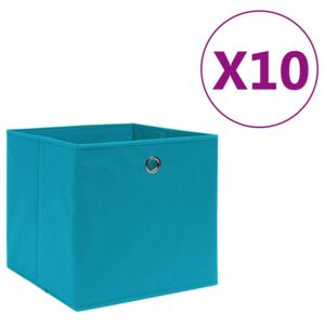 VidaXL Storage Boxes 10 pcs Non-woven Fabric 28x28x28 cm Baby Blue