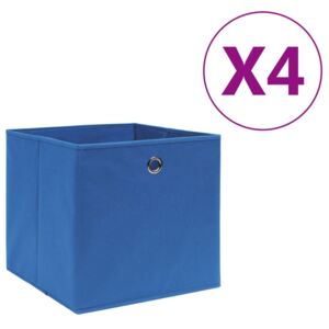 VidaXL Storage Boxes 4 pcs Non-woven Fabric 28x28x28 cm Blue