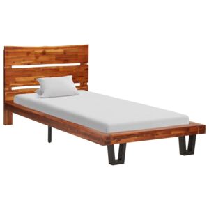 VidaXL Bed Frame with Live Edge Solid Acacia Wood 90 cm