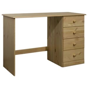 VidaXL Desk with 4 Drawers 110x50x74 cm Solid Pine Wood