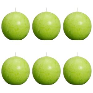 Bolsius Rustic Ball Candle 80 mm Lime 6 pcs
