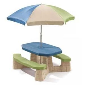 Step2 Picnic Table with Umbrella Aqua 843800