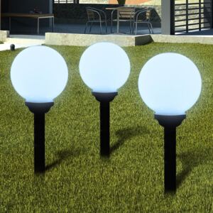 VidaXL Outdoor Path Garden Solar Lamp Path Light LED 20cm 3pcs Ground Spike