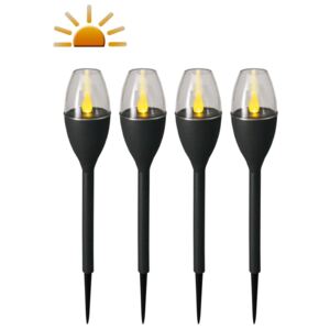 Luxform Solar LED Garden Mini Stake Lights Jive 4 pcs Grey 41466