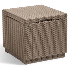 Allibert Cube Storage Pouf Cappuccino 228749