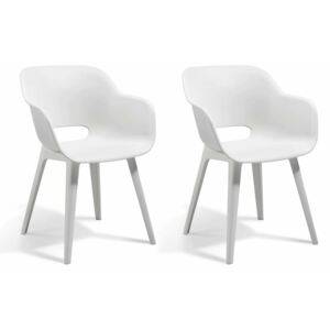 Allibert Outdoor Chairs Akola 2 pcs White