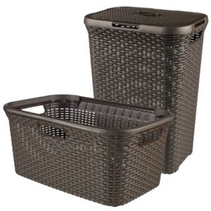 Curver Style Hamper and Laundry Basket Brown 105 L 240684