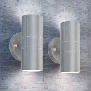 VidaXL Outdoor LED Wall Lights 2 pcs Stainless Steel Up/Downwards