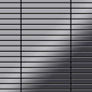 Alloy Linear-s-s-m Metal Mosaic Stainless Steel Grey