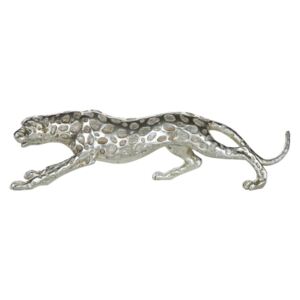 Beliani Decorative Figurine Silver Leopard
