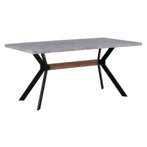 Beliani Dining Table 160 x 90 cm Concrete Effect BENSON