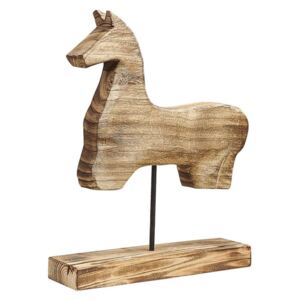 Beliani Decorative Horse Figurine Light Wood COLIMA