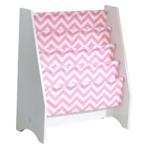 KidKraft Children's Sling Bookshelf Pink and White 60.96 x 29.85 x 71.12 cm