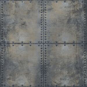 Urban Friends & Coffee Wallpaper Concrete Blocks Grey and Black