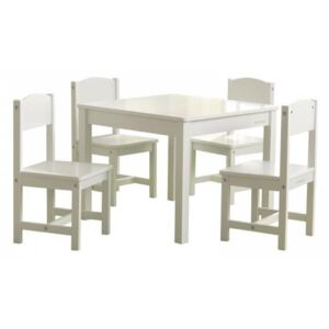 KidKraft Farmhouse Table with 4 Chairs White