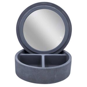 RIDDER Cosmetic Box with Mirror Cement Grey