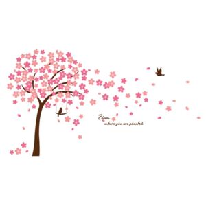 WALPLUS Home Decoration Sticker Cherry Blossom 320x180cm Pink