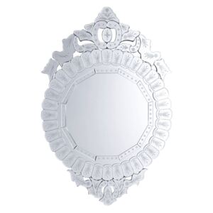 Beliani Wall Mirror Silver 67 X 100 Cm Craon