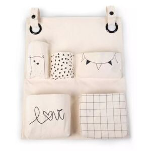 CHILDHOME Organiser Canvas with Prints Off White
