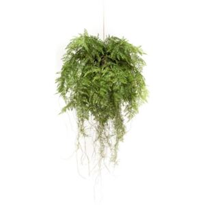 Emerald Artificial Hanging Fern with Roots 55 cm