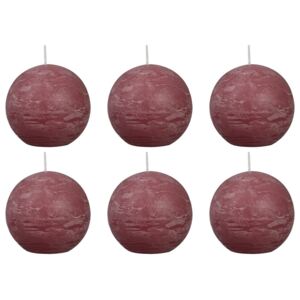 Bolsius Rustic Ball Candles 6 pcs 80 mm Old Pink