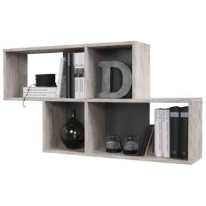 FMD Wall-mounted Shelf with 4 Compartments Sand Oak
