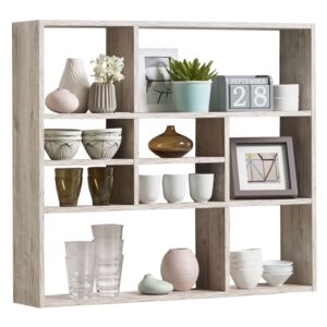 FMD Wall-mounted Shelf with 9 Compartments Sand Oak
