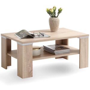 FMD Coffee Table with Shelf 100x60x46 cm Oak