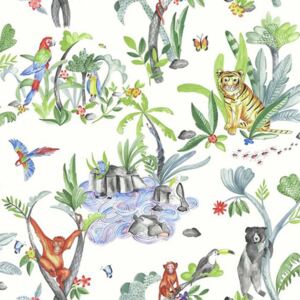 DUTCH WALLCOVERINGS Wallpaper Jungle Mania Multicolour