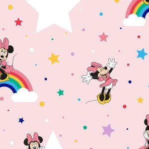 Kids at Home Wallpaper Rainbow Minnie Pink