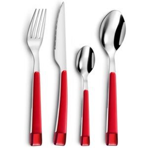 Amefa 16 Piece Cutlery Set Guimauve Red