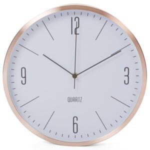 Perel Wall Clock 30 cm White and Rose Gold