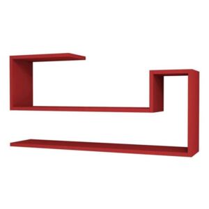 Homemania Wall Shelf Airy 100x22x50cm Red